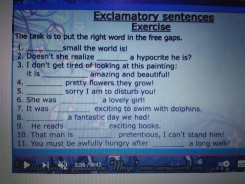 Exclamatory sentences Exercise