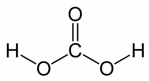 На рисунке представлена структурная формула угольной кислоты. Установите соответствие между атомом,