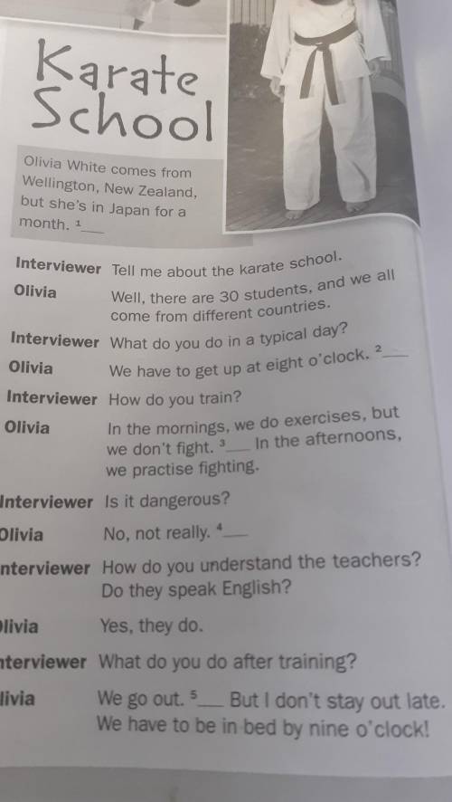 2 Read the interview opposite. Match sentences A-F with gaps 1-5. There is one sentence that you do