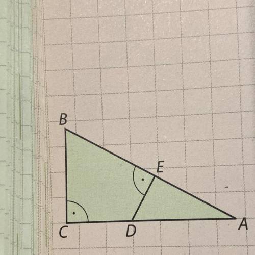 На рисунке АВ = 5 см, AC = 4 см, DC = 3 см. Найди длины отрезков BE и АЕ.