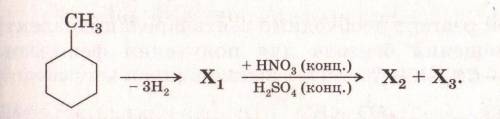 Дана цепочка превращений (фото) Вещества X2 X3 имеют молекулярную формулу: C7H7NO2 Напишите уравнени