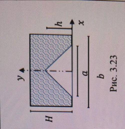 Задача 8. Определите е моменты инерции относительно осей координат Оху заданной фигуры(рис.3.23). Оп