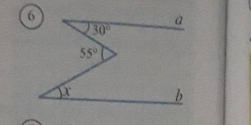 Найдите угол X если A параллельна B на рисунке 6​