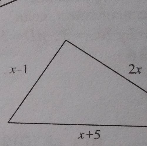 найдите сумму всех возможных натуральных значений х,если периметр приведенного на рисунке треугольни