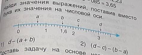 3. Найди значения выражений, поставив вместо букв их значения на числовой оси. С ОБЪЯСНЕНИЕМ И ЧЕРТЕ