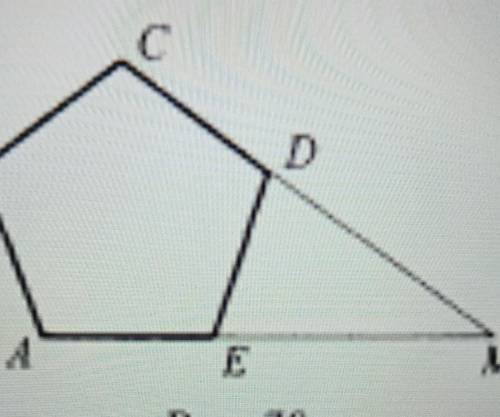 На малюнку зображено правильний п'ятикутник АВСД, М-точка перетину прямих АЕ і СД. Знайдіть кут АМС​