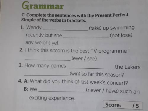 Complete the sentences with the Present Perfect Simple of the verbs in brackets.