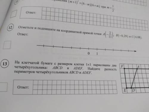 Отметьте и подпишите на координатной прямой точки