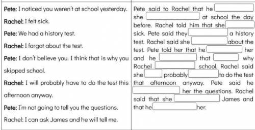 Reported Speech Report what these people said.Direct Speech - Reported Speech1. That looks delicious