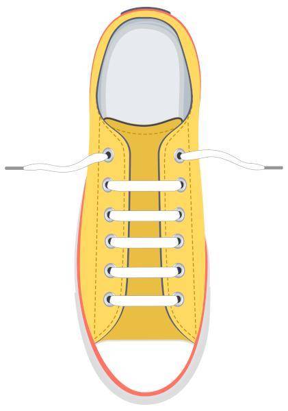 Лёня зашнуровал кеды параллельной шнуровкой,Ниже изображены схемы: как его шнуровка выглядела снаруж