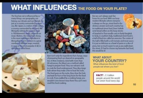 2 Read the online article about food from different countries and check your answers.​
