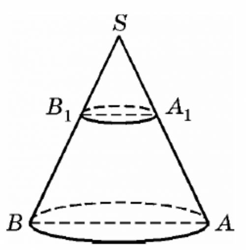 В усеченном конусе диагонали осевого сечения взаимно перпендикулярны, а образующая, составляющая с п