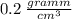 0.2 \: \frac{gramm}{cm {}^{3} }