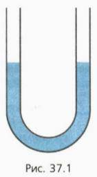 В U-образной трубке с одинаковыми коленами, площадью поперечного сечения каждое, находится вода (ри