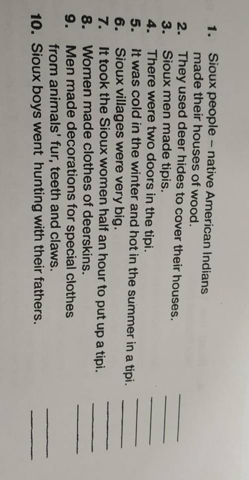 2. Read the text and mark the statements True (T), False (F),Not Stated (NS).The tipi (teepee) - the