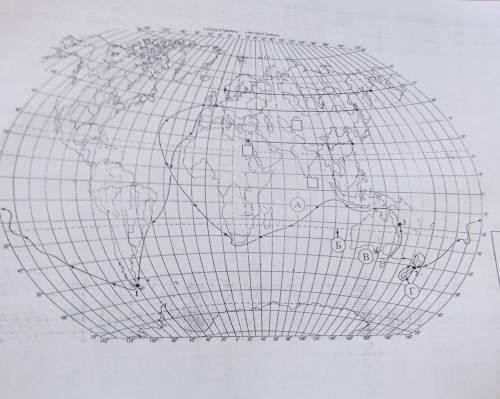 Карты мира, приведённой на странице 2. 1На карте мира, приведённой на странице 2, изображён маршрут