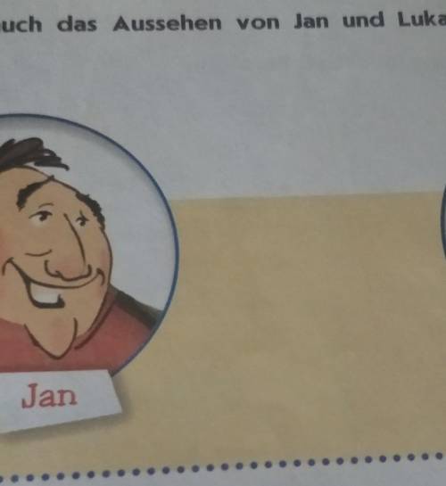 B) Beschreibt auch das Aussehen von Jan und Luka.TanTuka​