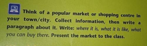 Think of a popular market or shopping centre in your town/city. Collect Information, then write a pa