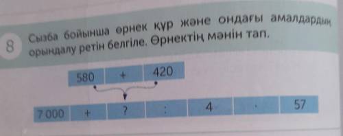 8 Сызба бойынша өрнек құр және ондағы амалдардыңорындалу ретін белгіле. Өрнектің мәнін тап.​