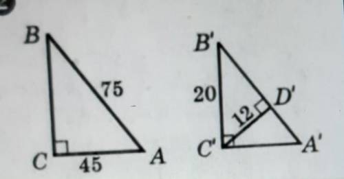 Подобны ли прямоугольные треугольники АВС и А1В1С1​