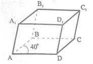 АВСDА1В1С1D1 четырёхугольная призма, АВСD – параллелограмм, ВАD=40°, АА1║ВВ1║СС1║DD1, АА1=ВВ1=СС1=DD