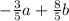 - \frac{3}{5} a + \frac{8}{5} b