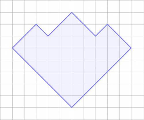 Задание № 5:Найдите площадь закрашенной фигуры, если площадь одной клетки равна см. Дайте ответ в кв