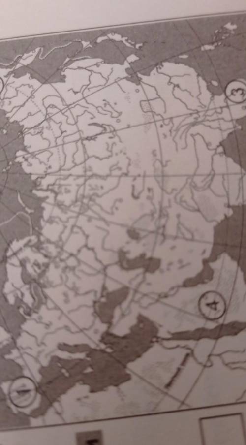 Навіть послідовно за порядком 1234 півострови Євразії відповідно до їх позначення на картосфері​