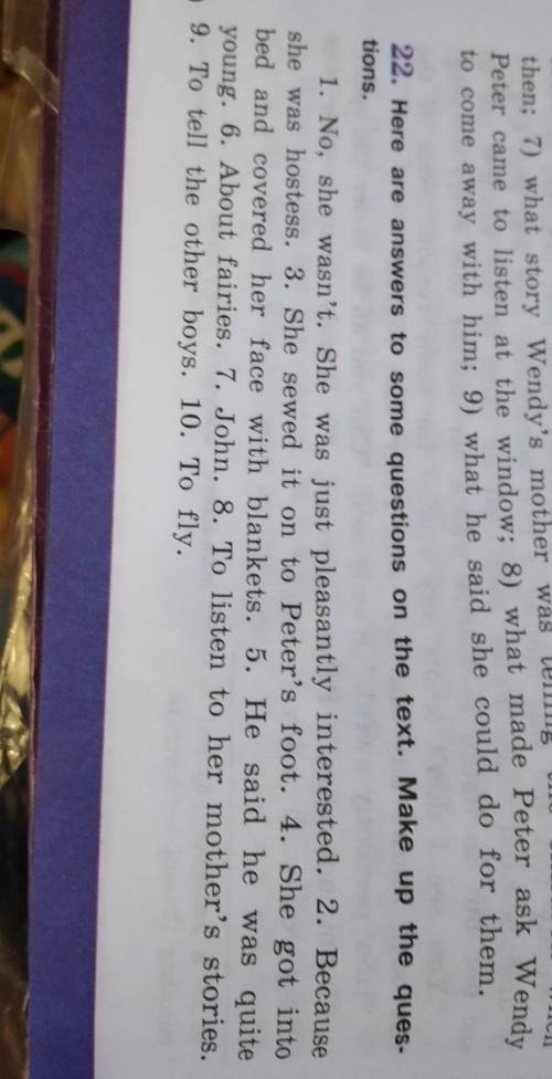 21. Read the text again and find out: 1) how Peter demonstrated his politeness when he met Wendy;2) 