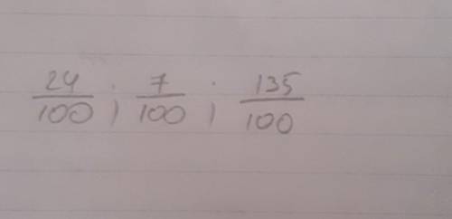 Запишіть відсотки24%; 7%; 135%.увиглядідесяткового дробу​