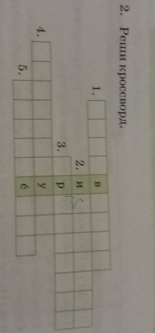 2. Реши кроссворд.B1.2. и3.ру4.с5​