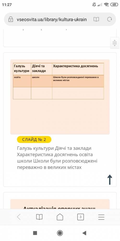 строчно історія України 7клас 26 параграф таблиця