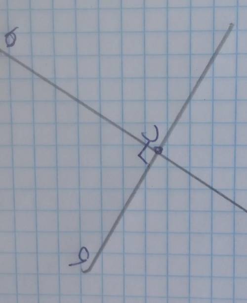 Проведите прямую b и отметьте точку C, ей принадлежащую. Проведите через точку C прямую, перпендикул
