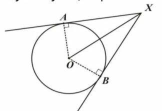 с задачей по геометрий. Из точки вне окружности проведены к ней две касательные, которые образуют уг