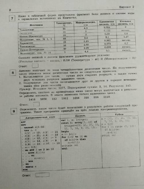 Информатика. все кроме 9​