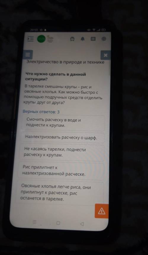 Урок:Естествознание,Тема:Электричество в природе и технике. Что нужно сделать в данной ситуации? В т