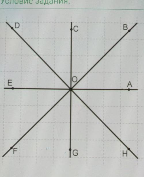 В клетчатой тетради нарисованы 4 пересекающиеся прямые так, как видно на рисунке. Не используя транс