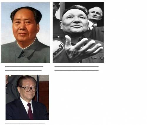 Определите эти личности и кратко напишите о роли этих личностей в истории КНР надо​