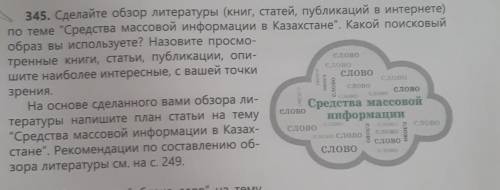 Слоно Слово345. Сделайте обзор литературы (книг, статей, публикаций в интернете)по теме Средства ма