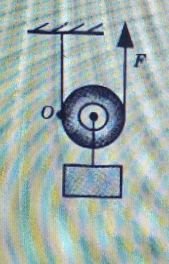 5. На рисунке показан блоки приложенная к нему сила F. Плечо Силы F относительно оси, проходящей чер
