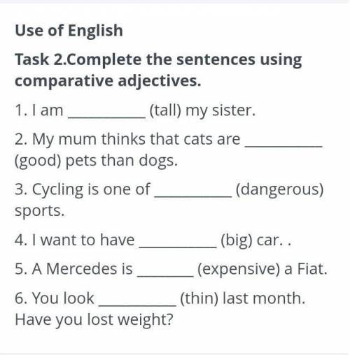 Complete the sentences using compound adjectives​