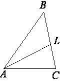 В треугольнике ABC проведена биссектриса AL, угол LАC равен 18 градусов, угол ABC равен 66 градусов.