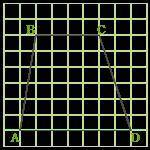 Найди сторону AB трапеции, если площадь клетки 3×3 см2. ответ рассчитай в см, в поле для ответа ввод