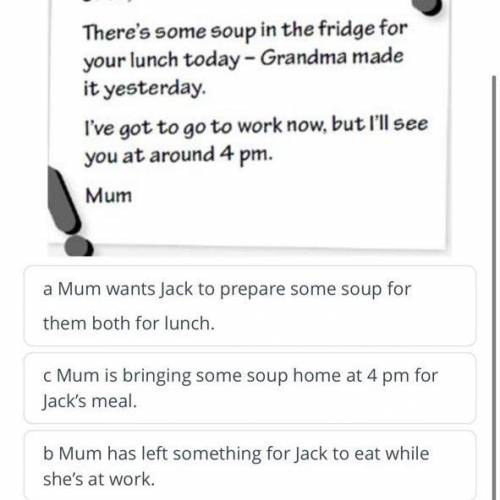 1!1!1!11!11!1!1!11!1!1!1!11!1!1!11!Jack, There's some soup in the fridge for your lunch today - Gran