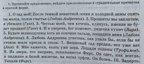 1. Прочитайте предложения, найдите прилагательные и страдательные причастия в краткой форме.