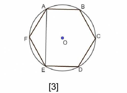 дано ABCDEF правильный шестиугольник. Если OE=12√3,найдите длину AE.​