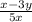 \frac{x - 3y}{5x}