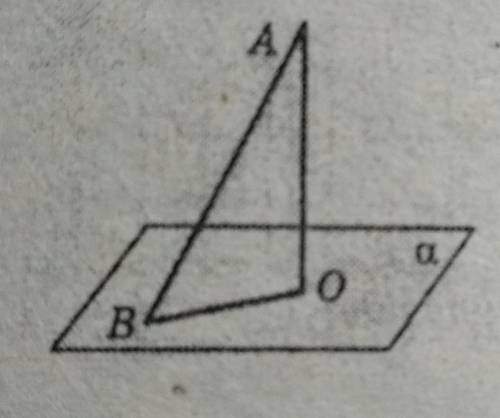 Из точки А к плоскости a проведёна наклонная АВ и перпендикуляр АО. найдите ОА, если АВ = 5 см, АО =