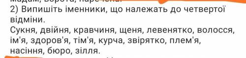 випишіть іменники що належать до IV відміни ​