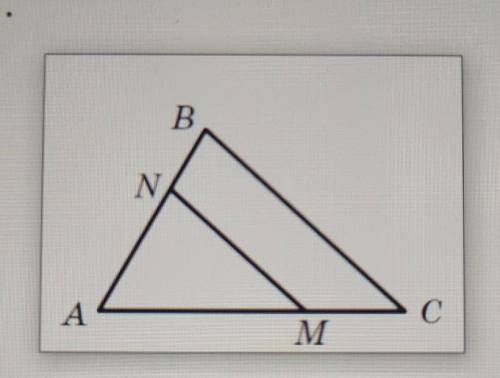 Відрізок MN, зображений на рисунку, паралельний стороні ВС трикутника ABC, BC = 24 см, AB = 18 см, A
